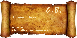 Oltean Bazil névjegykártya